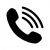 Phone with waves symbol icon - black simple, isolated - vector illustration